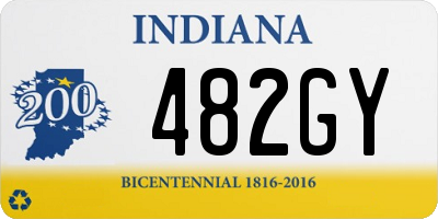 IN license plate 482GY