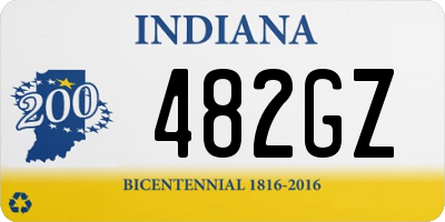 IN license plate 482GZ