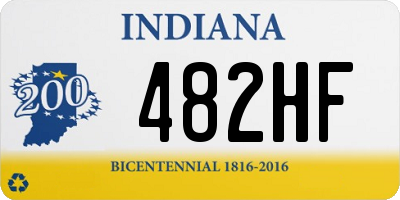 IN license plate 482HF