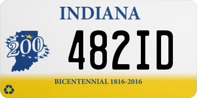 IN license plate 482ID