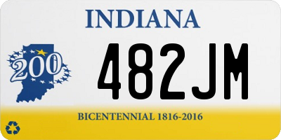 IN license plate 482JM