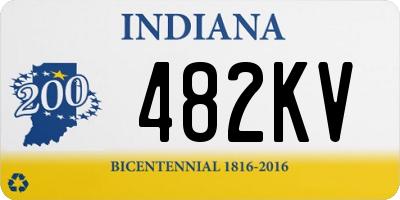 IN license plate 482KV