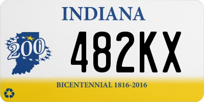 IN license plate 482KX