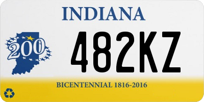 IN license plate 482KZ