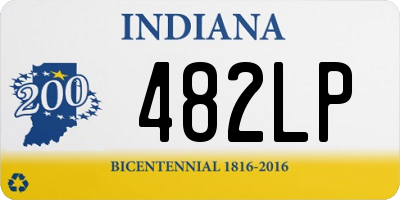 IN license plate 482LP