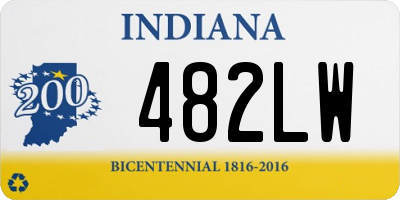 IN license plate 482LW