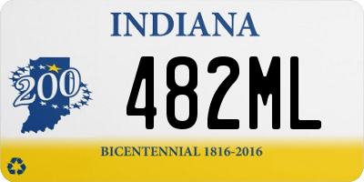 IN license plate 482ML