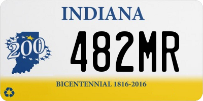 IN license plate 482MR