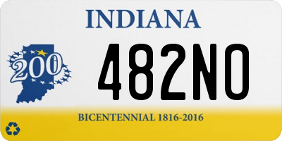 IN license plate 482NO