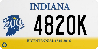 IN license plate 482OK