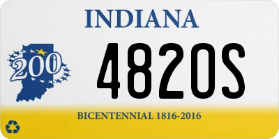 IN license plate 482OS