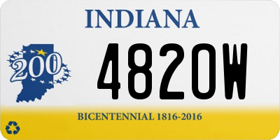 IN license plate 482OW