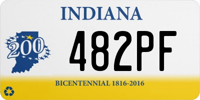 IN license plate 482PF