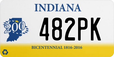 IN license plate 482PK