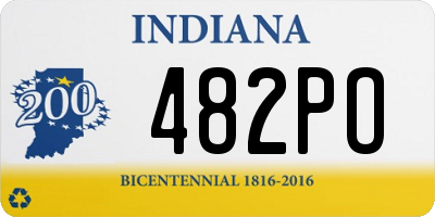 IN license plate 482PO