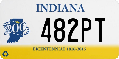 IN license plate 482PT