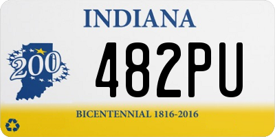 IN license plate 482PU