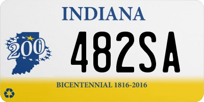 IN license plate 482SA