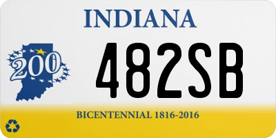 IN license plate 482SB