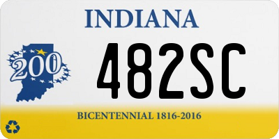 IN license plate 482SC