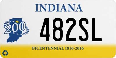 IN license plate 482SL