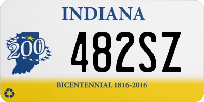 IN license plate 482SZ