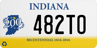 IN license plate 482TO
