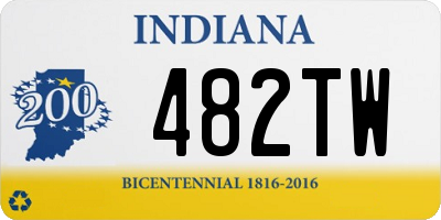 IN license plate 482TW