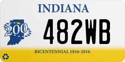 IN license plate 482WB