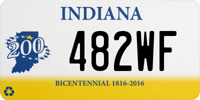 IN license plate 482WF