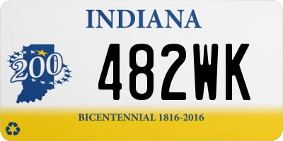 IN license plate 482WK