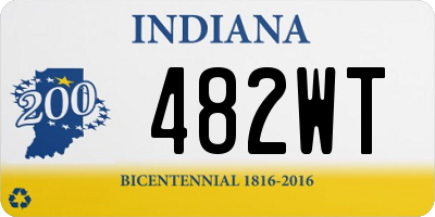 IN license plate 482WT