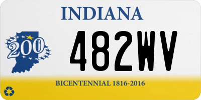 IN license plate 482WV