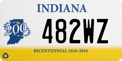 IN license plate 482WZ