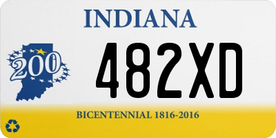 IN license plate 482XD