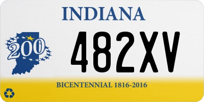 IN license plate 482XV