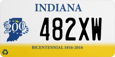 IN license plate 482XW