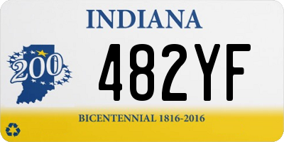 IN license plate 482YF