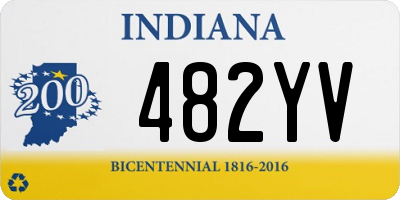 IN license plate 482YV