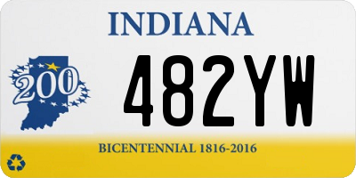 IN license plate 482YW