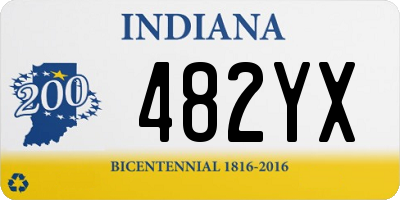 IN license plate 482YX