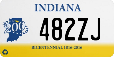 IN license plate 482ZJ