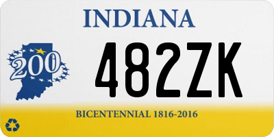 IN license plate 482ZK