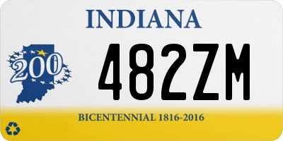 IN license plate 482ZM