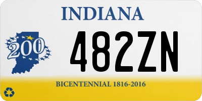 IN license plate 482ZN