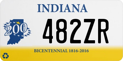 IN license plate 482ZR