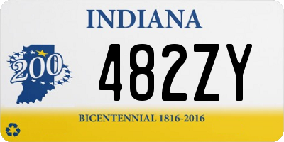IN license plate 482ZY
