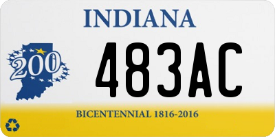 IN license plate 483AC