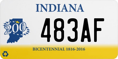 IN license plate 483AF