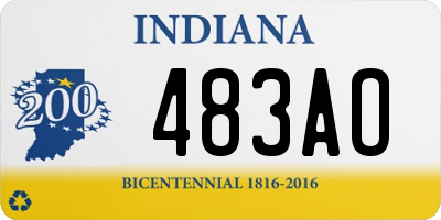 IN license plate 483AO